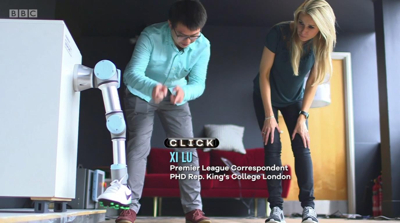 Xi Lu on BBC Click discussing robotics and World Cup technology